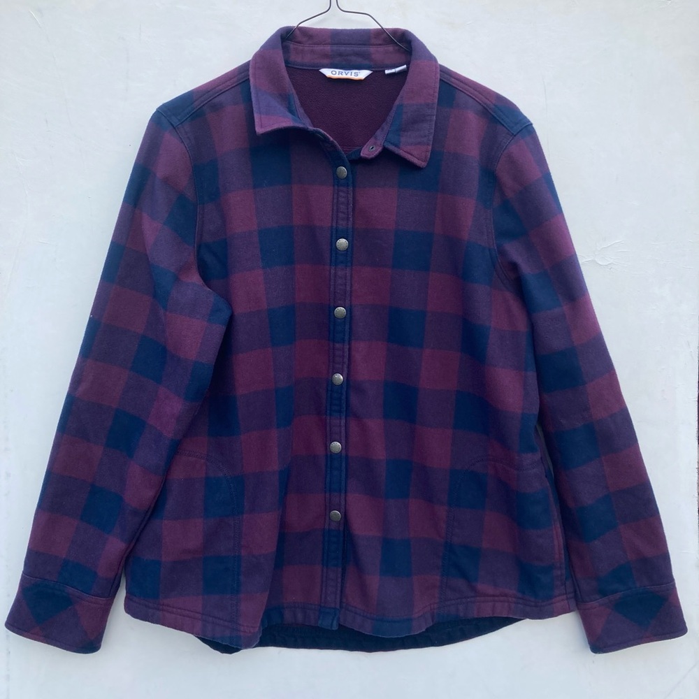 Orvis Women’s Fleece Snap Button shirt size XL